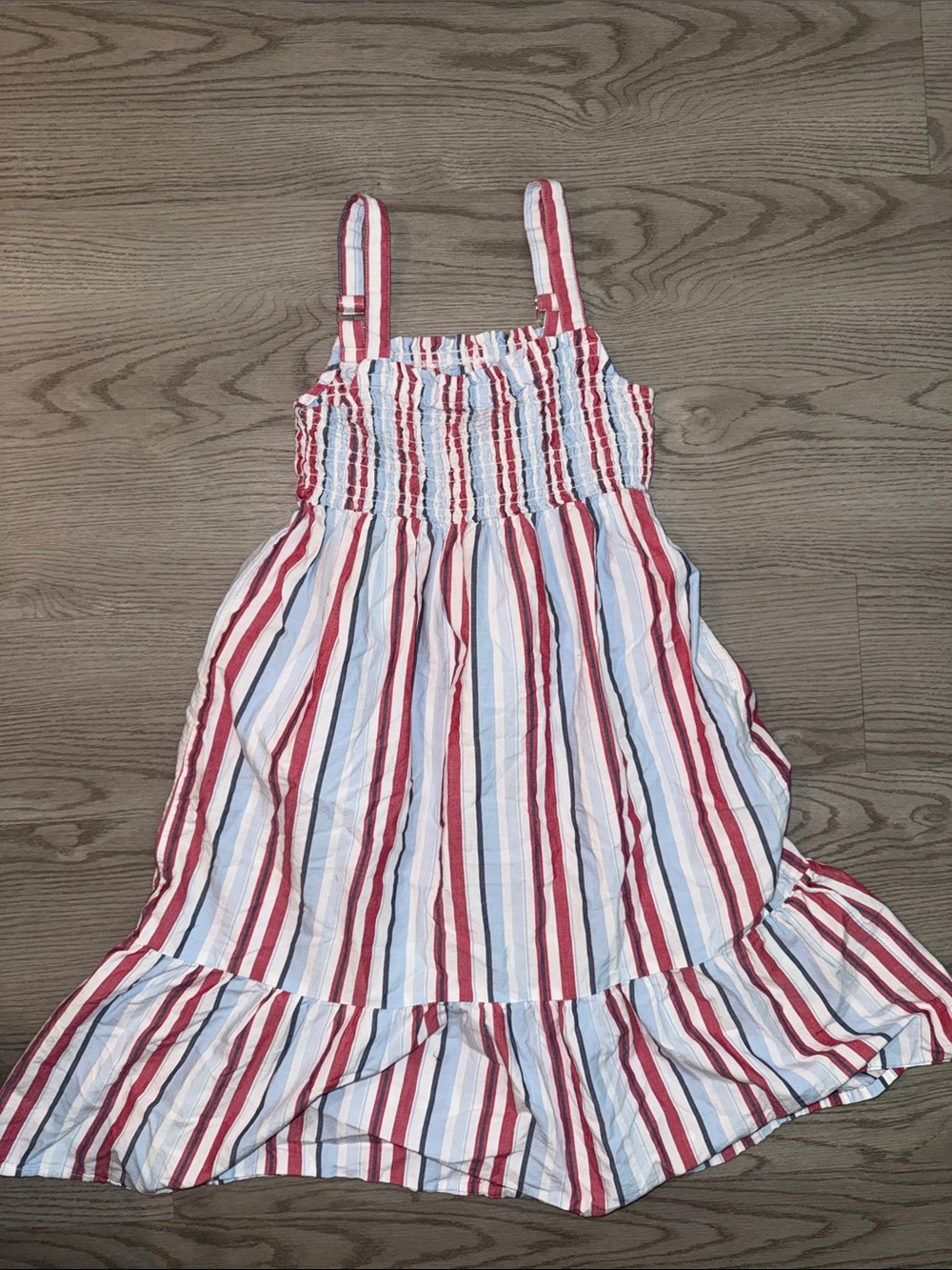 Girls' Red, White & Blue Striped Sundress